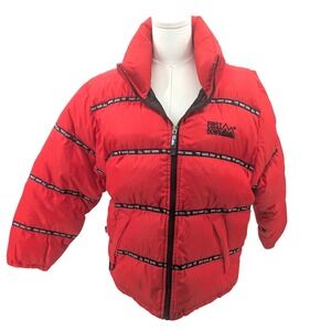 Vintage First‎ Down Exploration Gear Red Goose Down Puffer Jacket M 90s Y2K